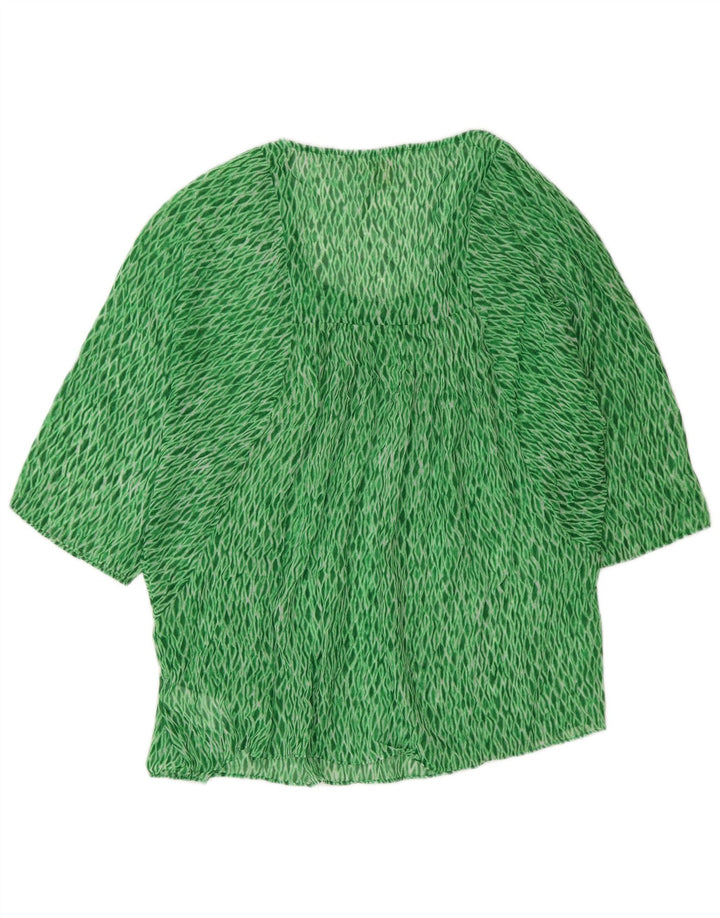 Michael Kors Chemisier pour femme UK 16 Large Vert Argyle/Diamant Polyester