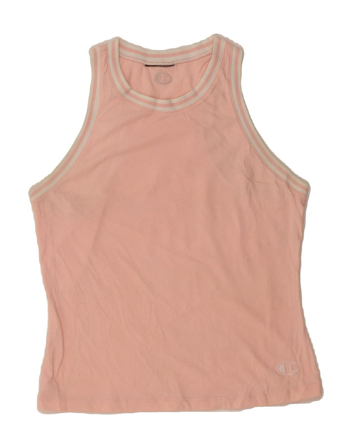 CHAMPION Girls Vest Top 11-12 Years Pink Vintage Champion and Second-Hand Champion from Messina Hembry 