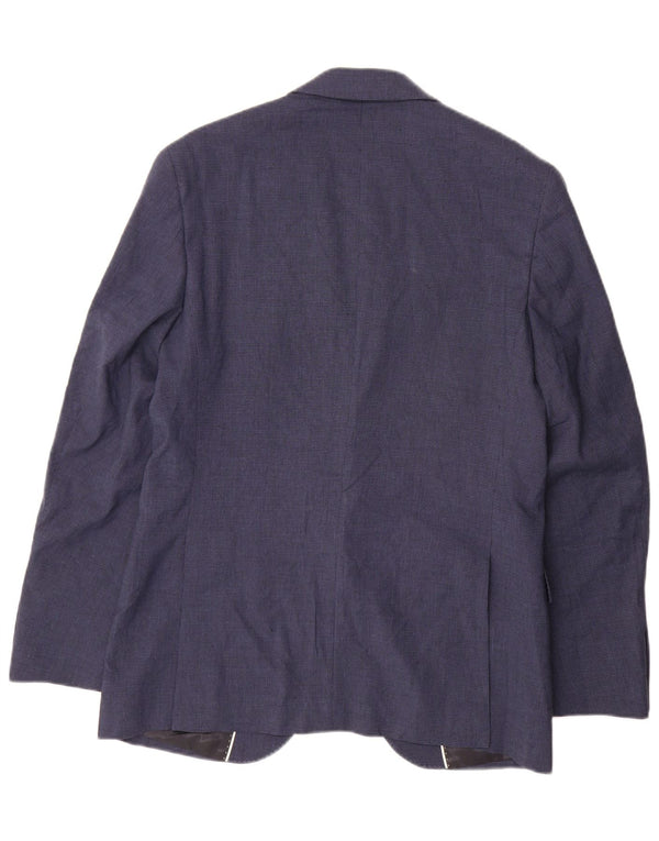 Marks & Spencer Veste blazer à 2 boutons pour homme UK 38 Bleu moyen pied-de-poule