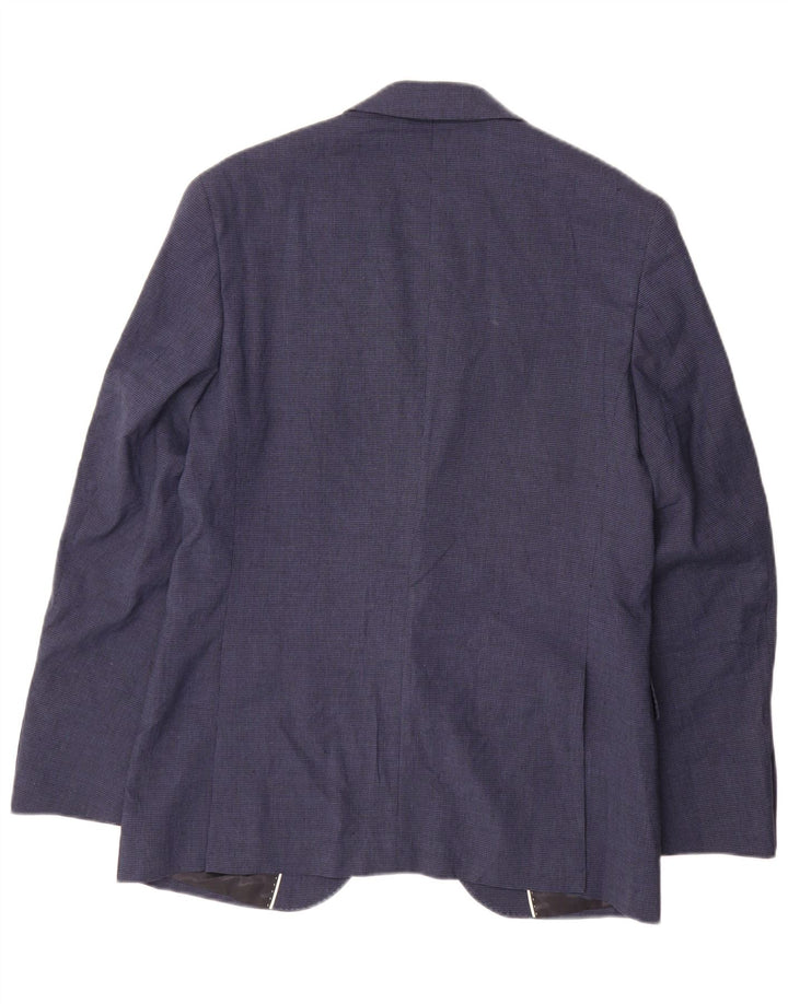 Marks & Spencer Veste blazer à 2 boutons pour homme UK 38 Bleu moyen pied-de-poule
