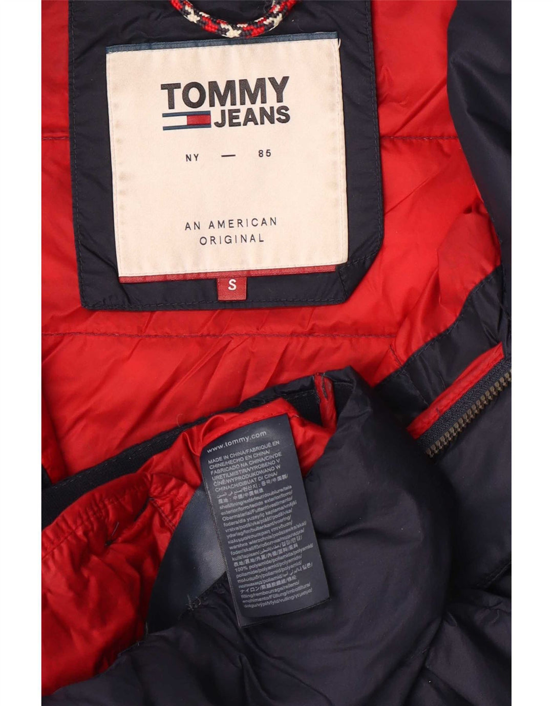 Tommy Hilfiger Veste matelassée pour homme UK 36 Small Bleu marine Polyamide