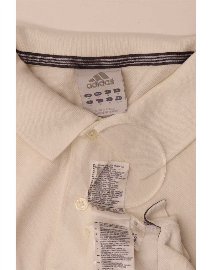Polo Adidas pour homme en coton blanc moyen