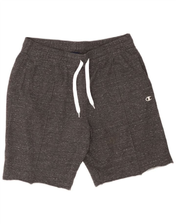 Champion Short de Sport Homme Gris Moyen Chiné Coton