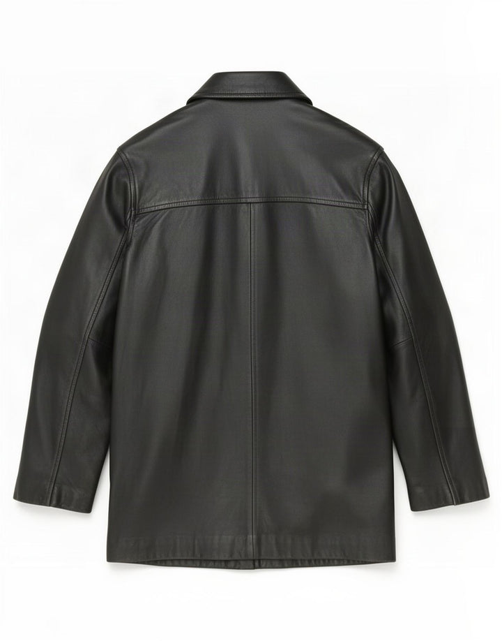 Jonathan Adams Manteau en cuir pour homme UK 38 Medium Noir