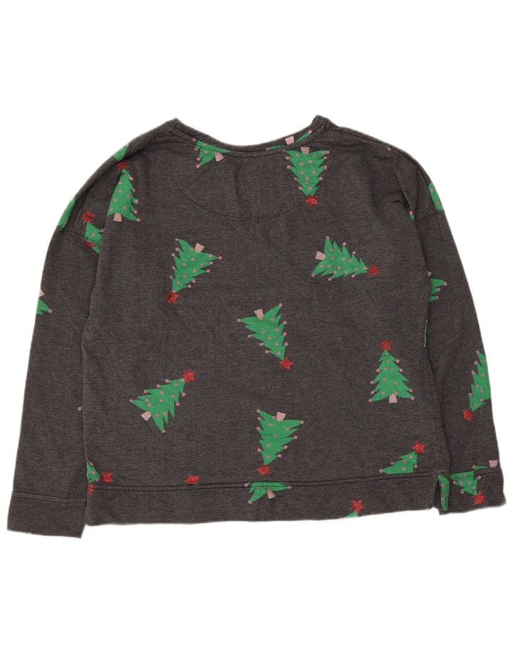 Marks & Spencer Sweat-shirt graphique pour femme UK 16 Large Gris Noël