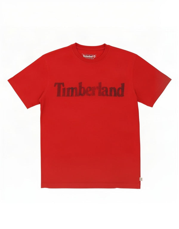 Timberland Mens Regular Fit Graphic T-Shirt Top Petit Rouge Coton