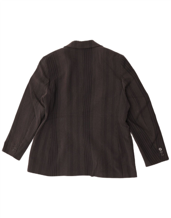 Marks & Spencer Veste blazer à 2 boutons pour femme UK 14 Grandes rayures noires