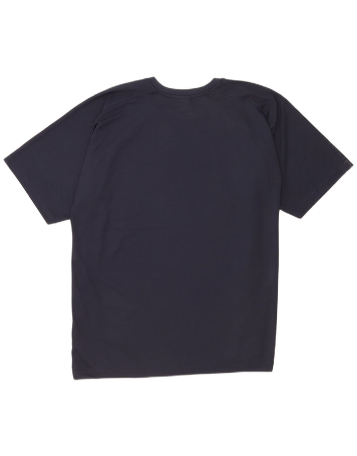 Umbro Homme T-Shirt Graphique Haut Large Bleu Marine Colorblock Polyester