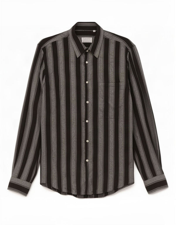 Chemise Homme Vintage Grande Rayée Noire