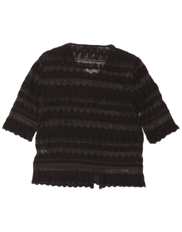 Liola Cardigan à manches courtes pour femme IT 48 XL Noir rayé