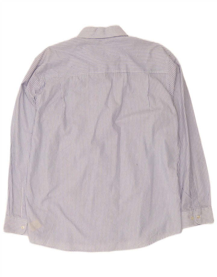 M&Co Chemise Regular Fit Homme Grand Bleu Rayé Coton Classique