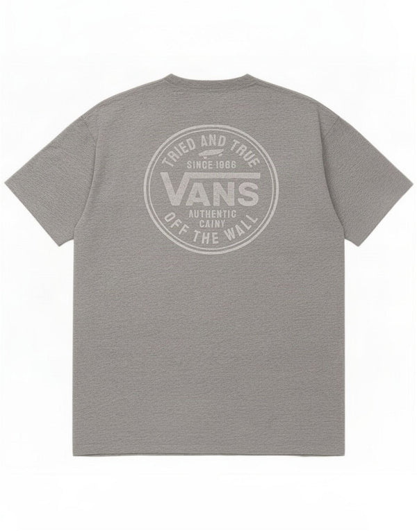 Vans T-shirt graphique coupe classique pour hommes, grand coton moucheté gris