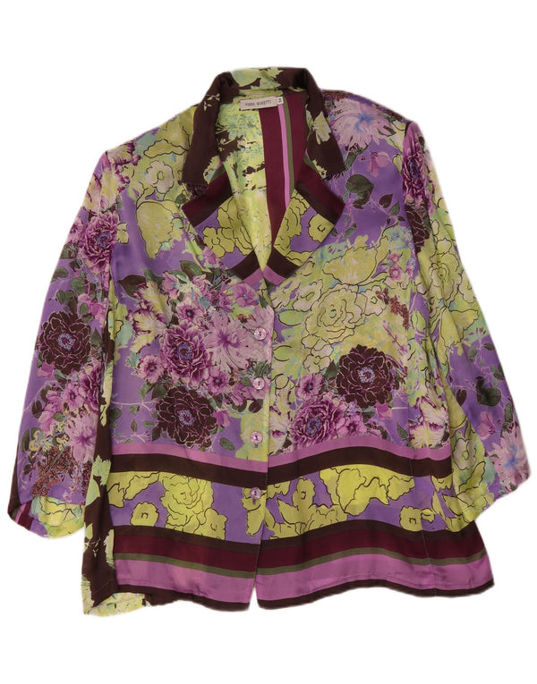 Piero Moretti Chemisier à manches 3/4 pour femme IT 54 3XL multicolore floral
