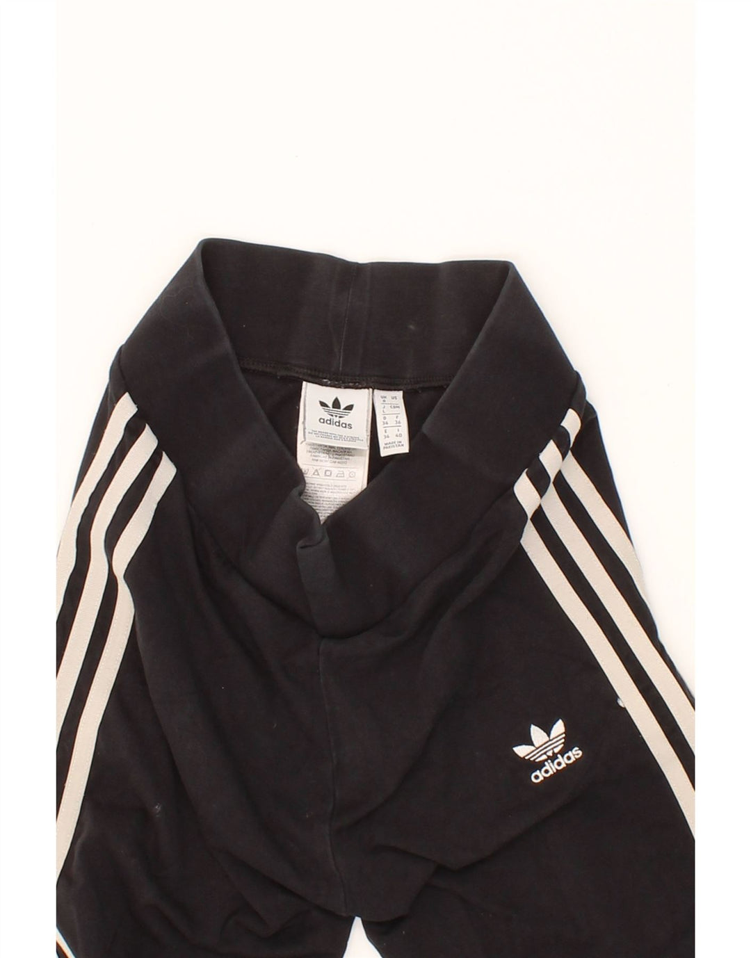 ADIDAS Womens Leggings UK 8 Small Black Cotton Vintage Adidas and Second-Hand Adidas from Messina Hembry 