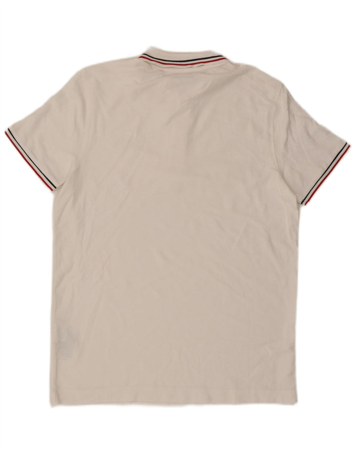 Lotto Polo Homme Blanc Moyen Coton