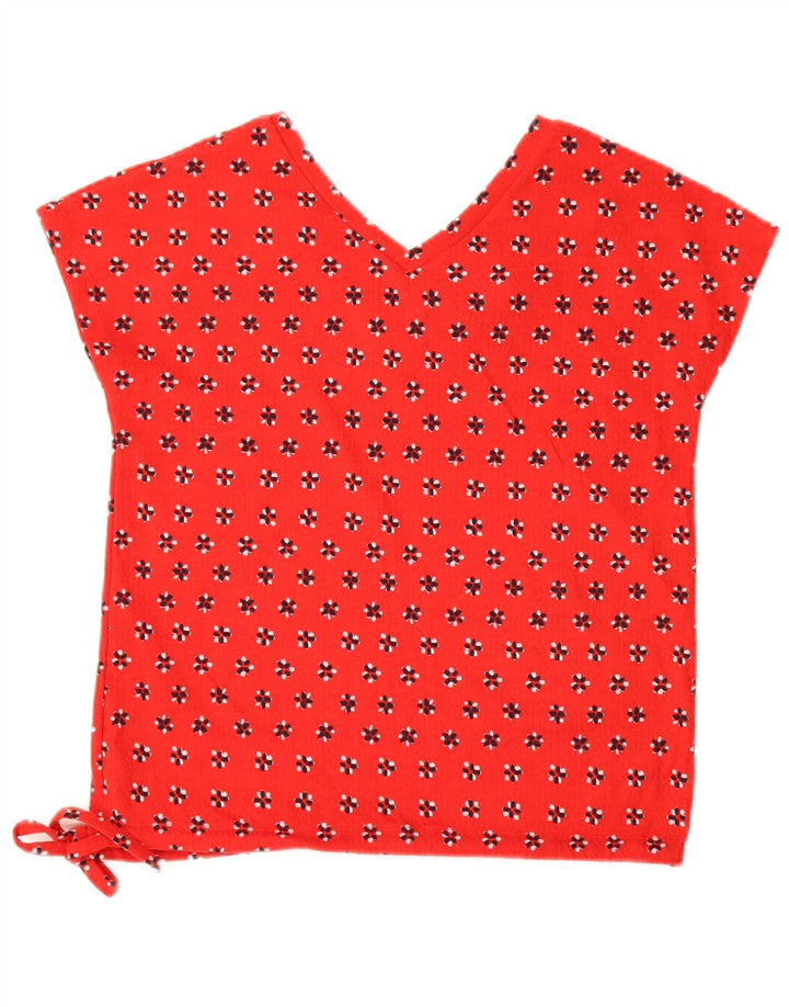 Marks & Spencer Chemisier pour femme UK 8 Petit coton floral rouge