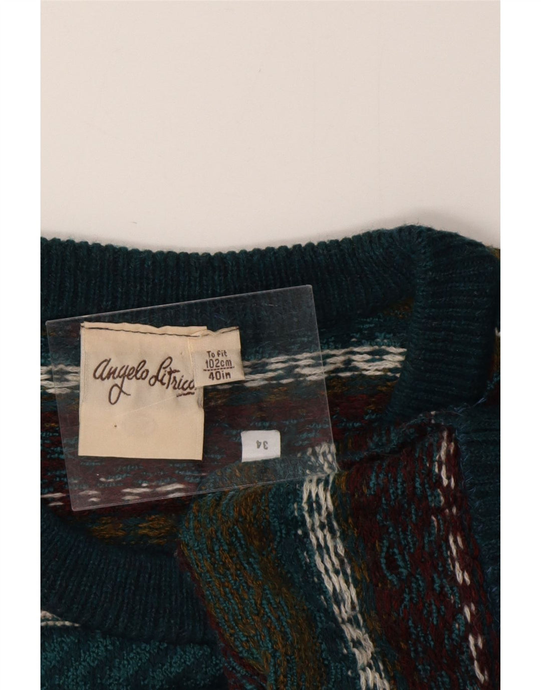 ANGELO LITRICO Pull à col rond pour homme Large multicolore Fair Isle