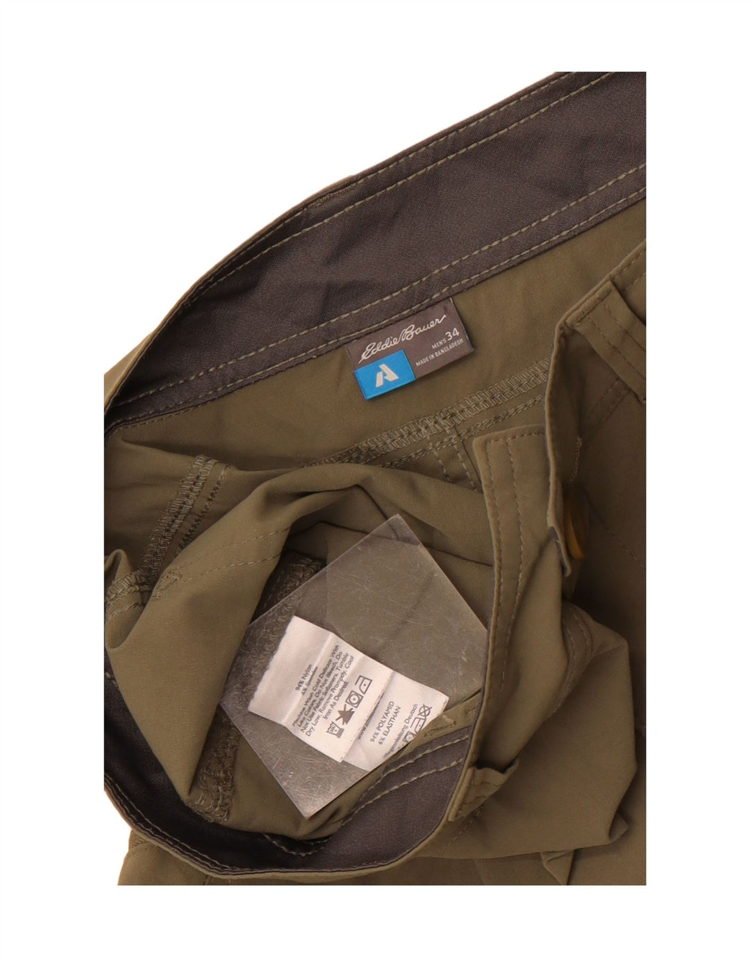 Eddie Bauer Short cargo pour homme W34 Large Kaki Nylon