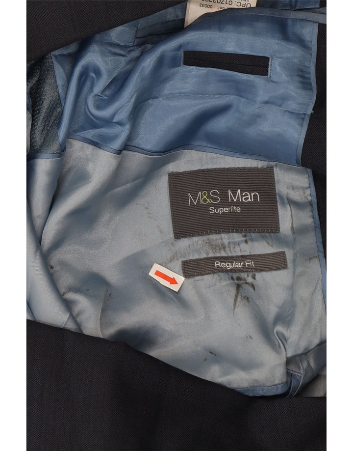 Marks & Spencer Veste blazer à 2 boutons pour homme UK 38 Bleu marine moyen