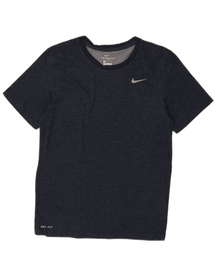 NIKE Mens Dri Fit T-Shirt Top Small Navy Blue Cotton