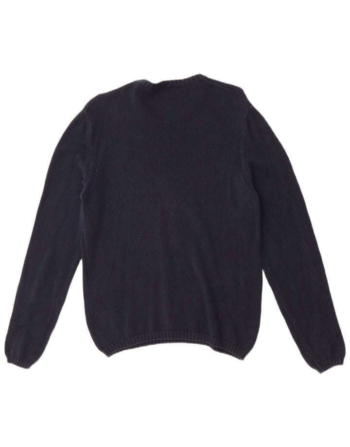 Fred Perry Pull à col rond pour homme en coton bleu marine Taille L