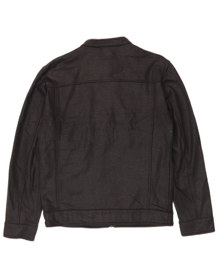Zara Veste Bomber Homme UK 38 Medium Noir Polyester