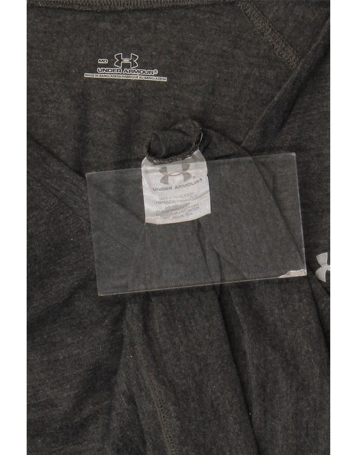 UNDER ARMOUR T-Shirt Femme UK 12 Gris Moyen Polyester