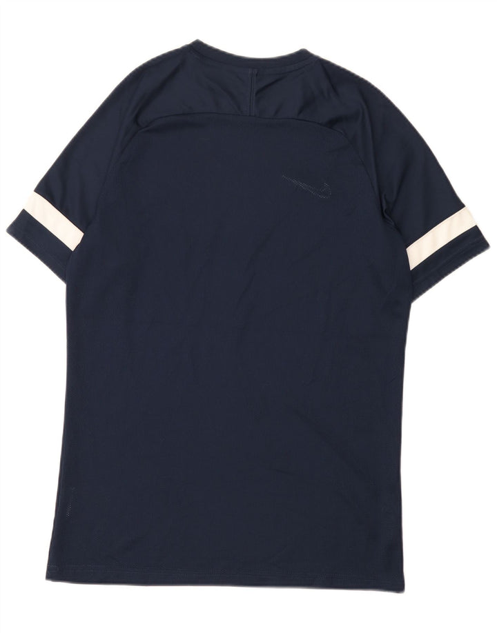 Nike Hommes Dri Fit T-Shirt Haut Bleu Marine Colorblock Polyester