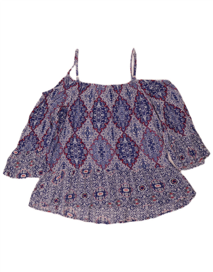 Marks & Spencer Haut à épaules dénudées indigo pour femme UK 14 Grand Bleu Floral