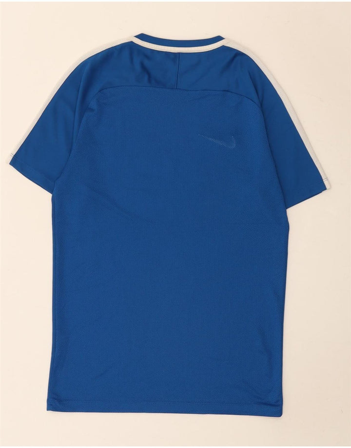 Nike Hommes Dri Fit T-Shirt Haut Petit Bleu Colorblock Polyester