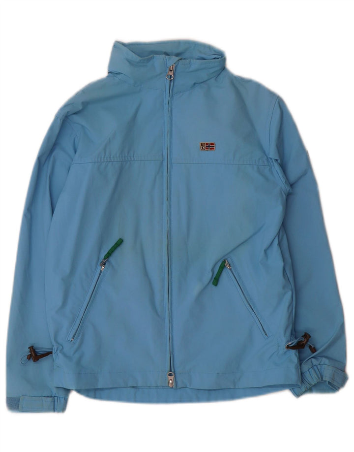 Napapijri Veste de Pluie Geographic Garçon 9-10 Ans Bleu Nylon