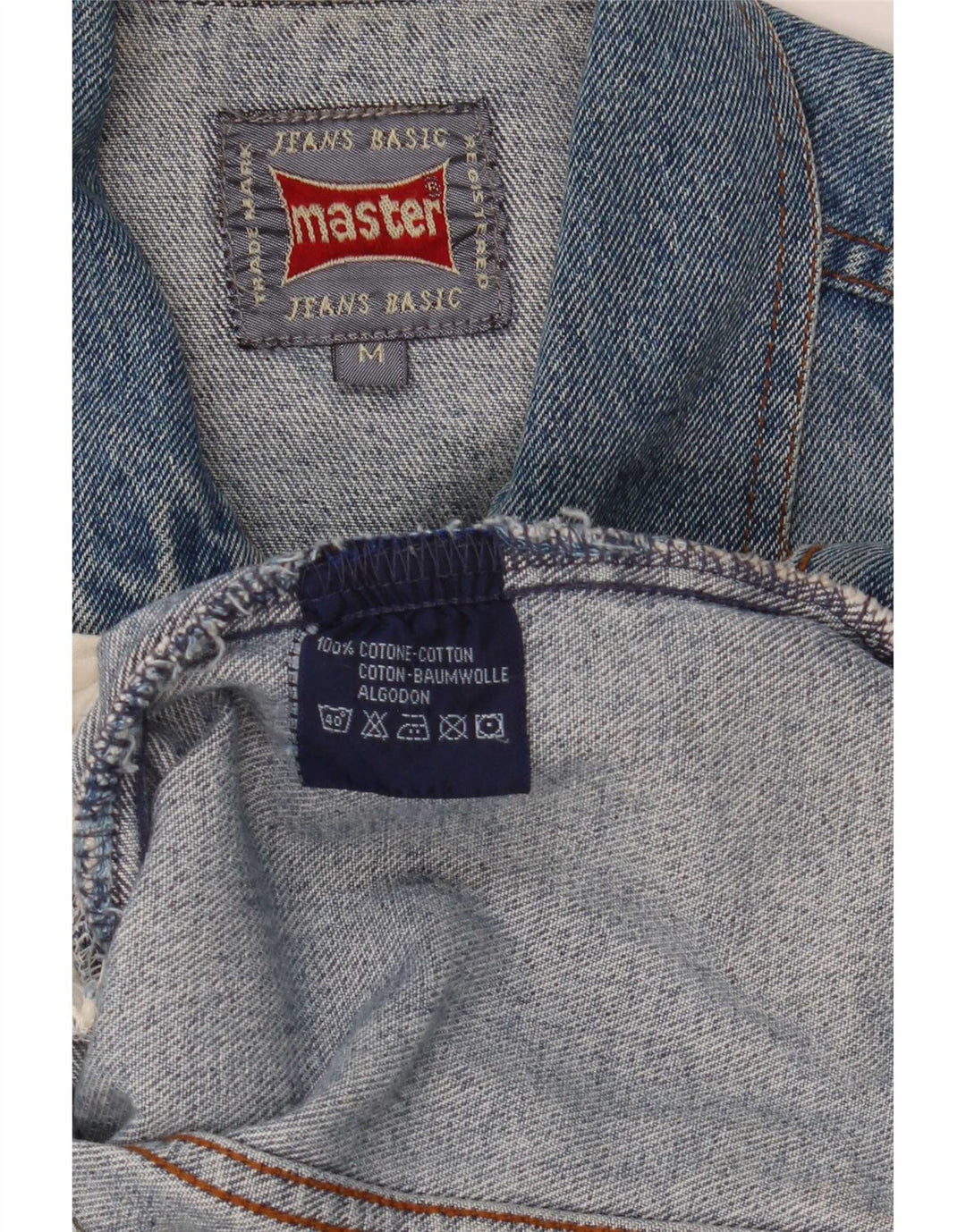 Master Veste en jean pour homme UK 38 Bleu moyen Coton