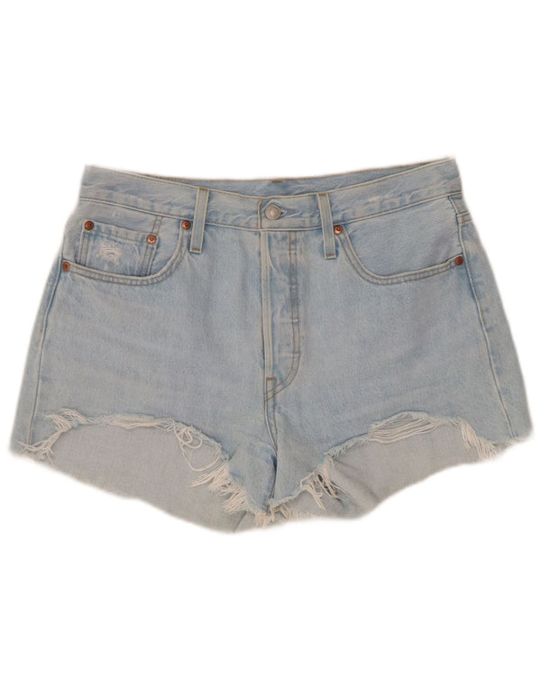 Levi's Short en Jean 501 Femme Medium W30 Bleu