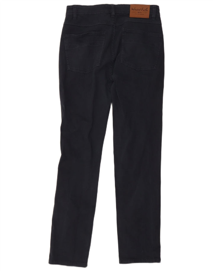 Weird Fish Pantalon décontracté slim pour homme W32 L31 Bleu marine