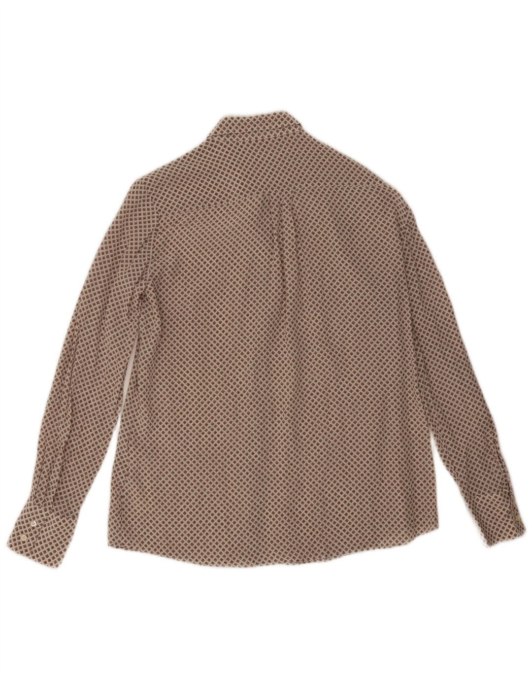 Massimo Dutti Chemisier Femme EU 38 Petite Soie Géométrique Beige