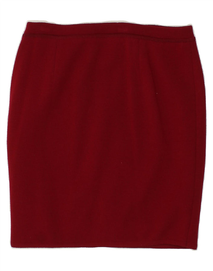 VINTAGE Womens Pencil Skirt W32 Large Burgundy Vintage Vintage and Second-Hand Vintage from Messina Hembry 