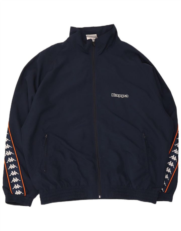 Kappa Veste Bomber Graphique Homme UK 44 2XL Bleu Marine Polyester