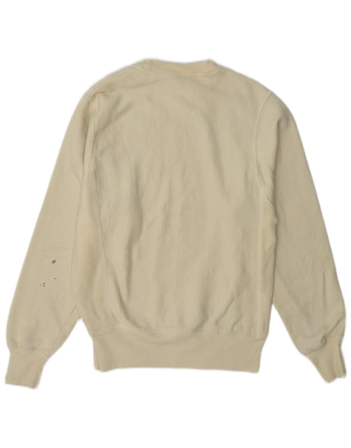Champion Sweatshirt Jumper XS Blanc Cassé Coton Homme