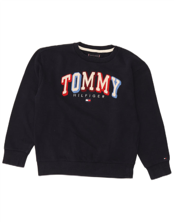 TOMMY HILFIGER Sweat-shirt Graphique Garçon 11-12 ans Bleu Marine Coton