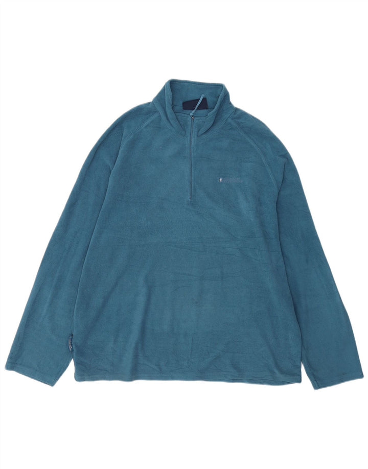 Mountain Warehouse Pull polaire à col zippé pour homme XL Bleu Polyester