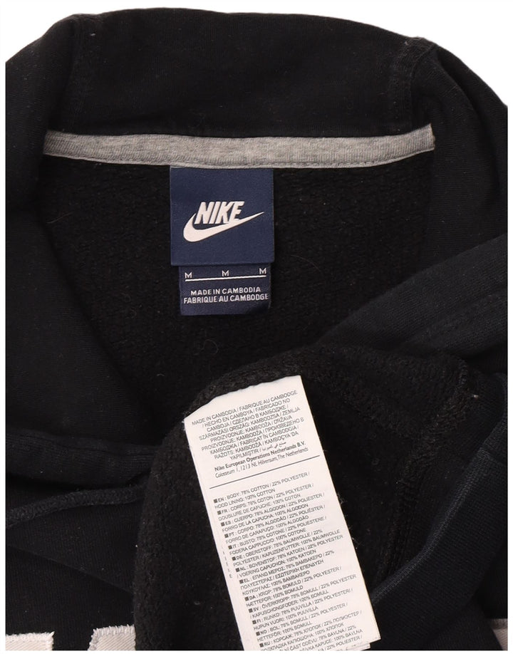 Nike Pull à capuche graphique en coton noir moyen pour homme