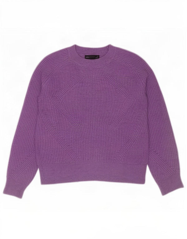 Marks & Spencer Pull court à col bateau pour femme UK 6 XS Violet