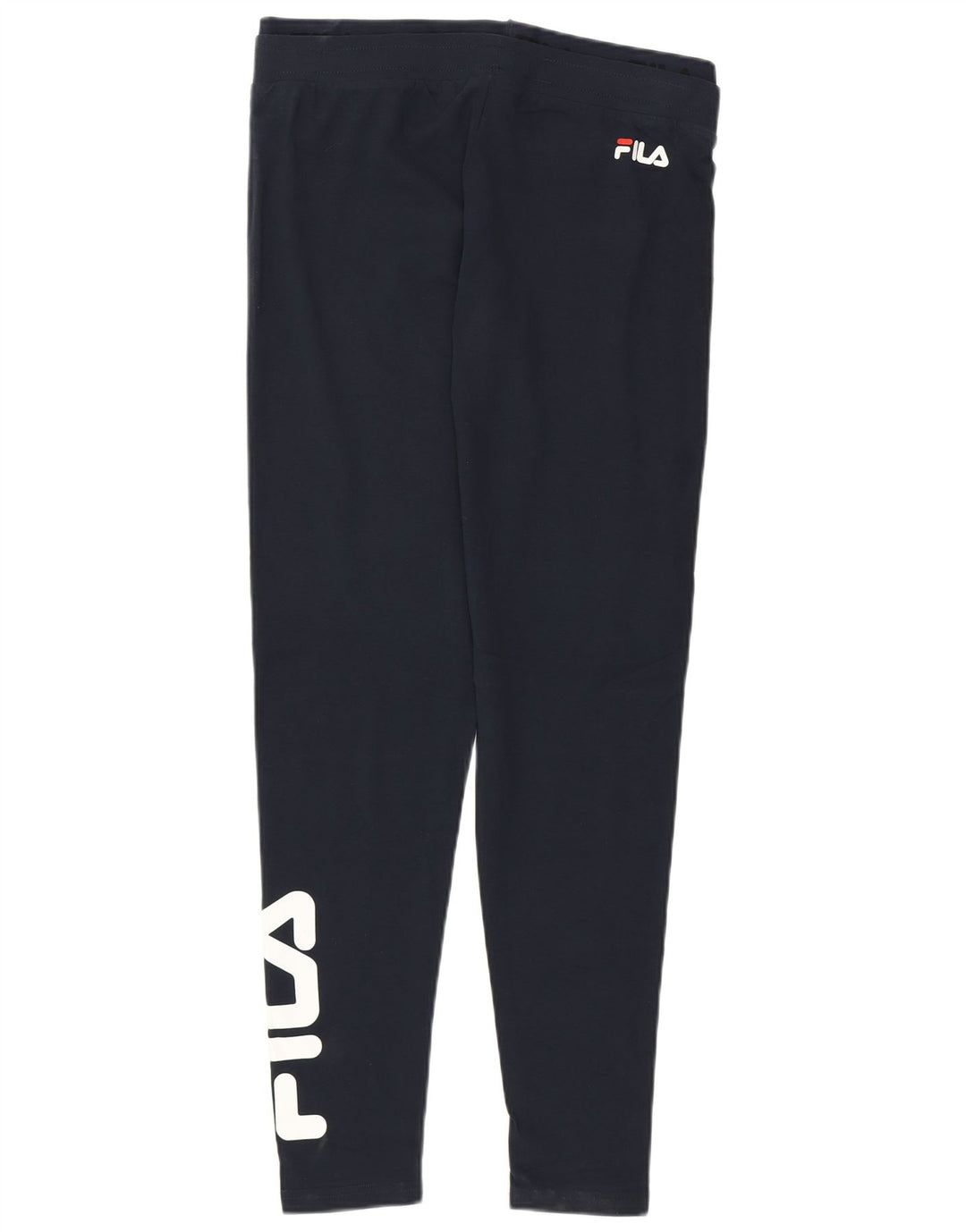 Fila Womens Graphic Leggings UK 14 Large Bleu Marine Coton