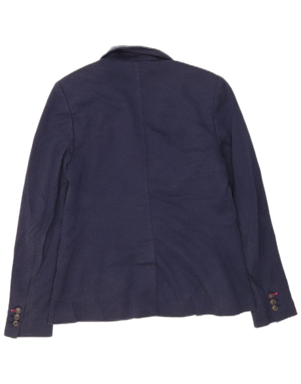 Joules Veste Blazer 2 Boutons Femme UK 10 Petit Bleu Marine Polyester