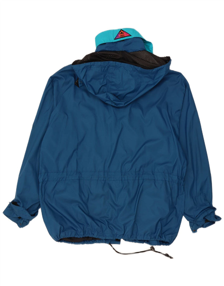 Aesse Veste de pluie à capuche coupe ample pour homme UK 40 Large Bleu