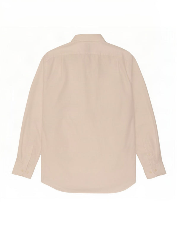 Boggi Chemise coupe régulière pour homme Taille 44 17 1/2 XL Coton blanc