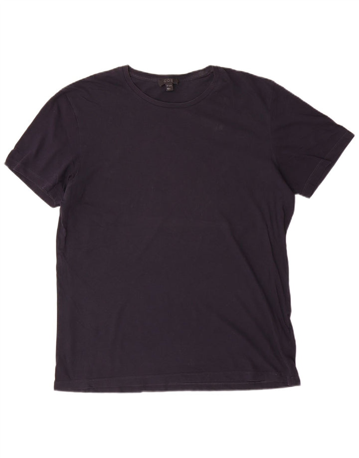 Cos T-Shirt Homme Haut Large Bleu Marine Coton