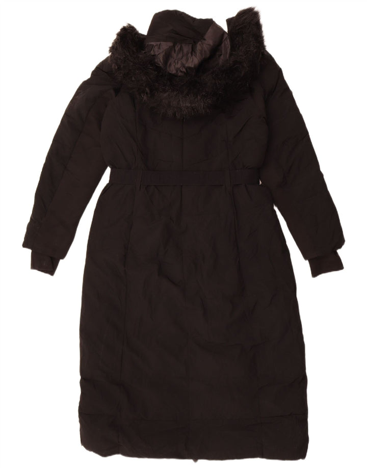 Michael Kors Manteau rembourré à capuche pour femme UK 14 Medium Noir Polyester