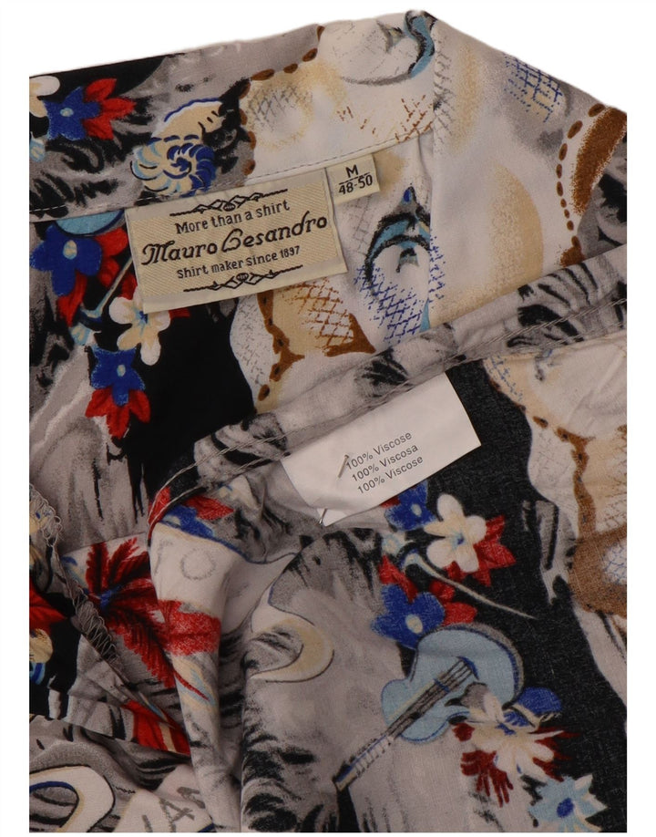 MAURO GESANDRO Chemise Graphique Homme IT 48/50 Moyen Multicolore Hawaïen