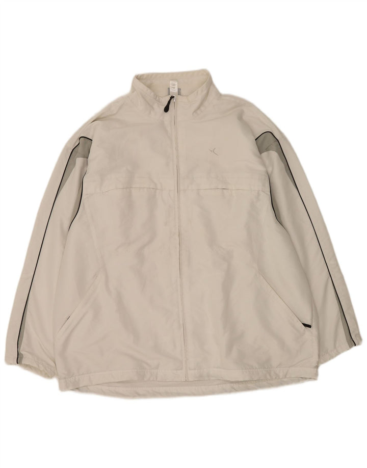 Domyos Veste de Survêtement Homme 2XL Blanc Colorblock Polyester